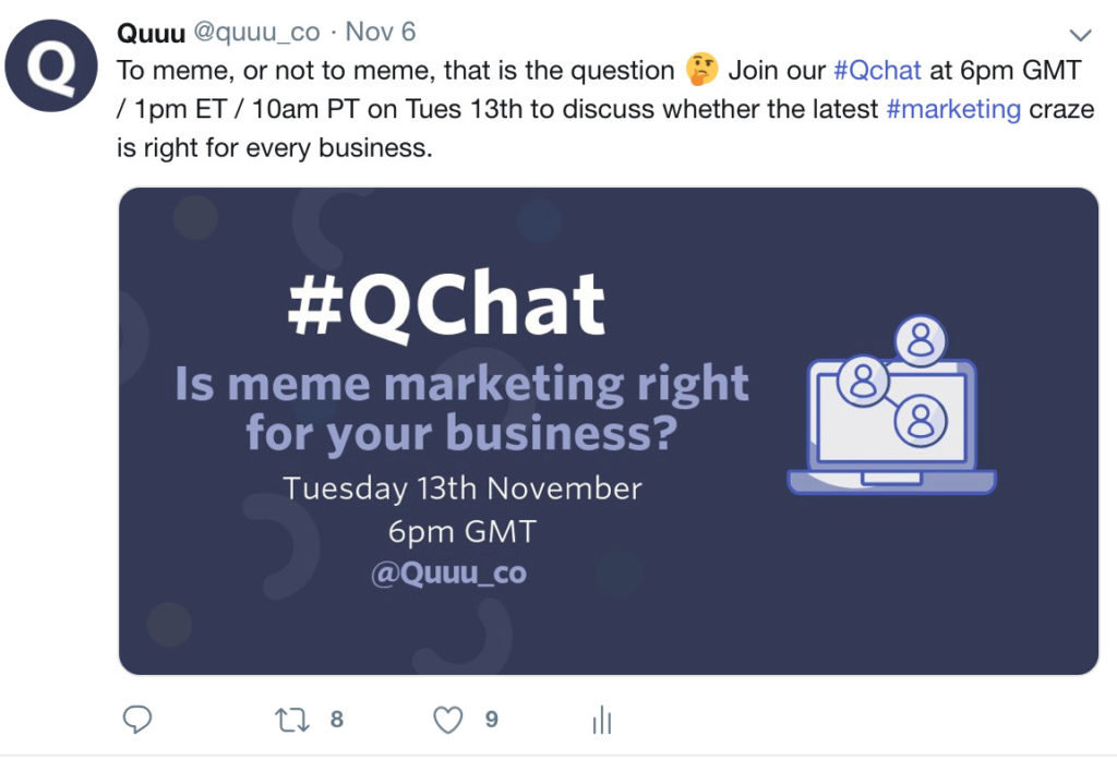 Quuu's Twitter chat