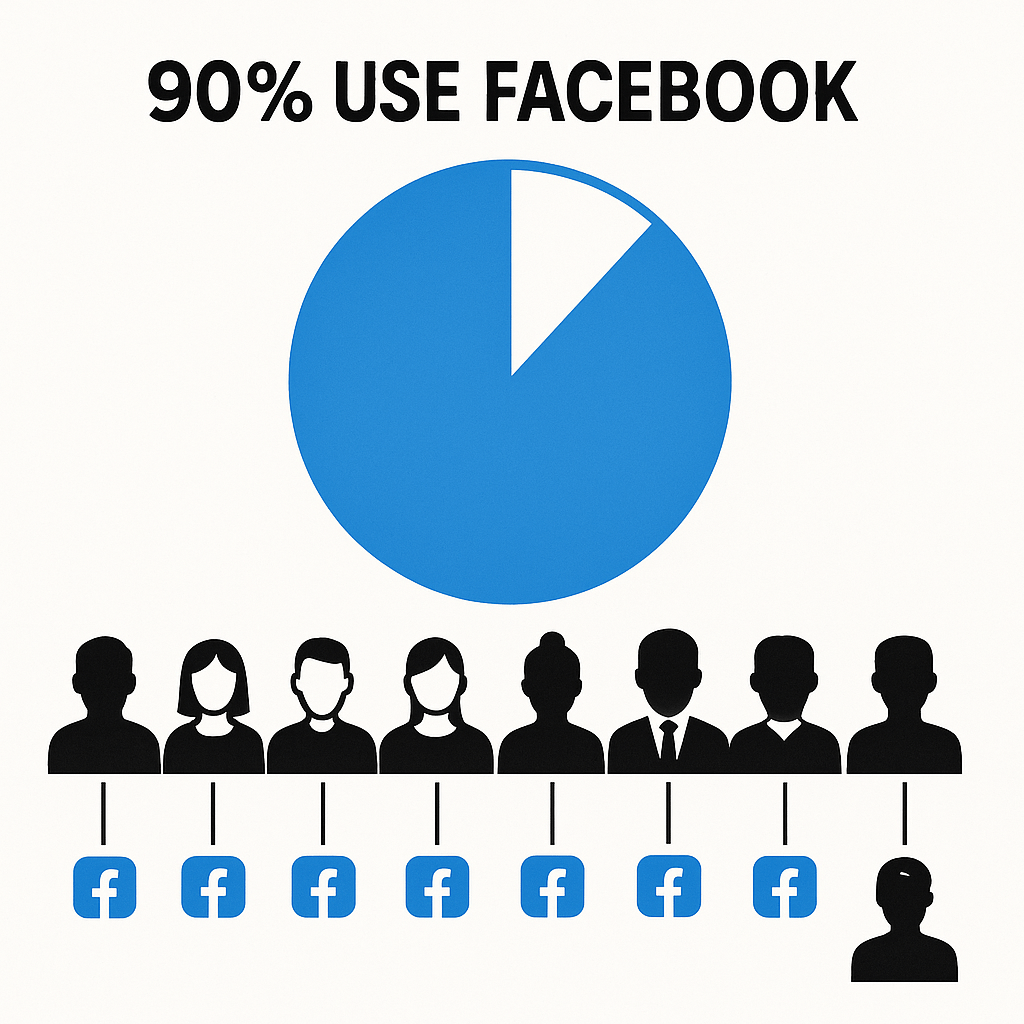 90% of social media users still have a Facebook account