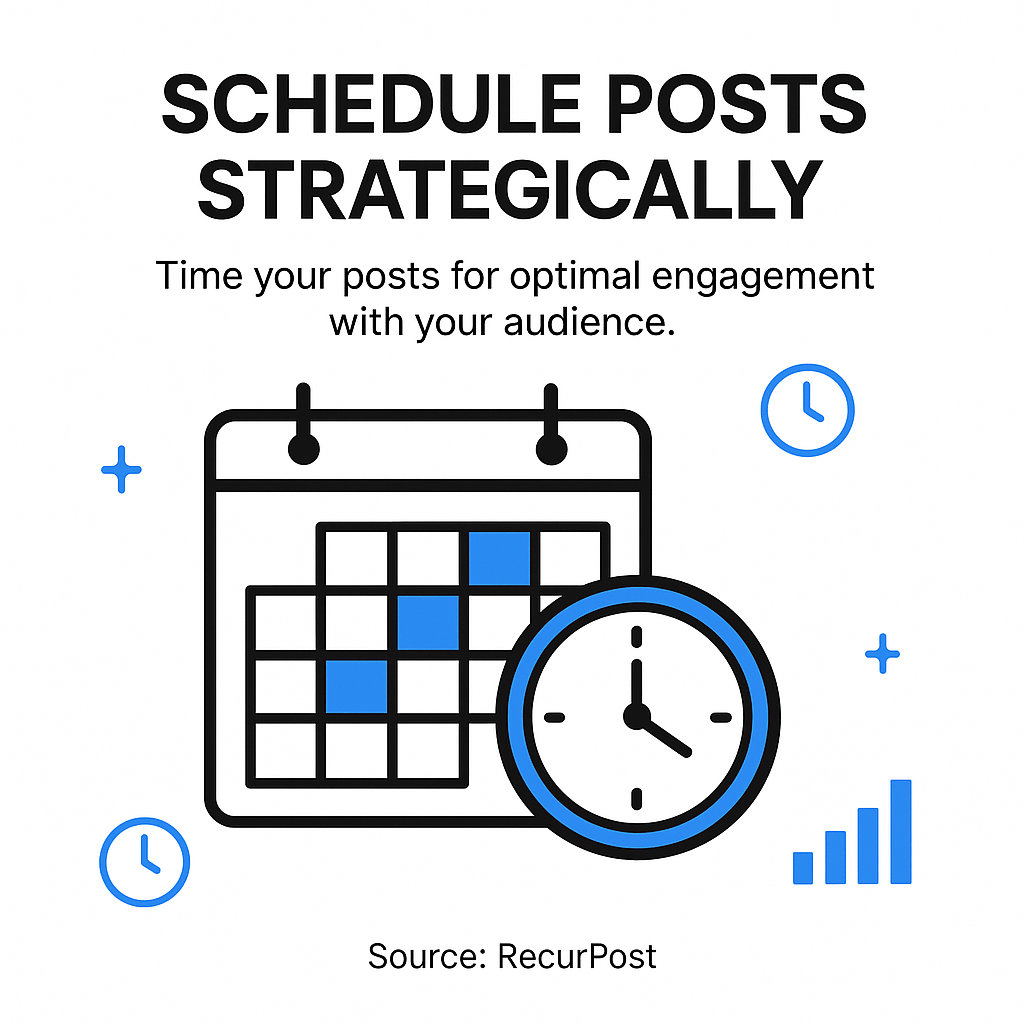 Use Facebook Insights to analyze when your audience is most active and schedule posts accordingly for maximum visibility and engagement