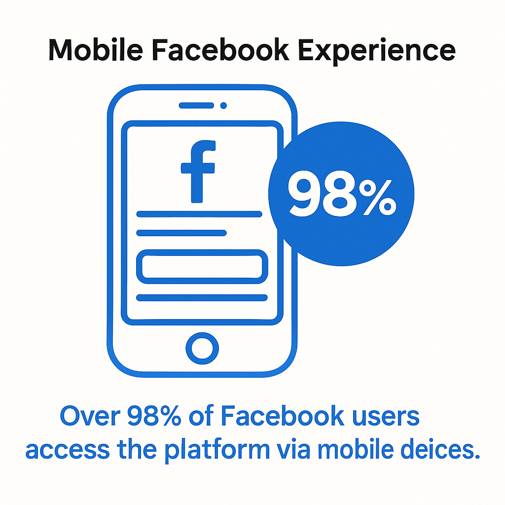 Over 98% of Facebook users access the platform via mobile devices