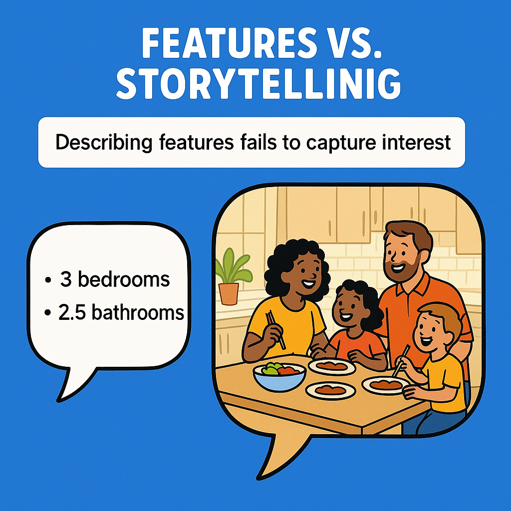 Instead of listing features, tell the story of who might love the home to create more compelling listings