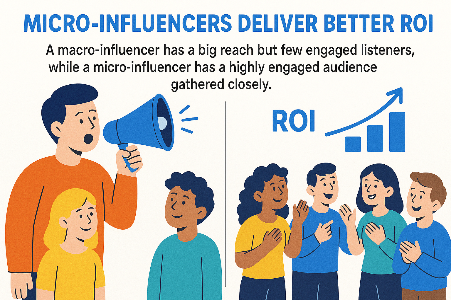 Micro-influencers often deliver better ROI than macro-influencers because their audiences are more engaged and niche-focused