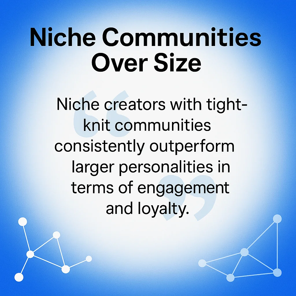 Niche Communities Over Size