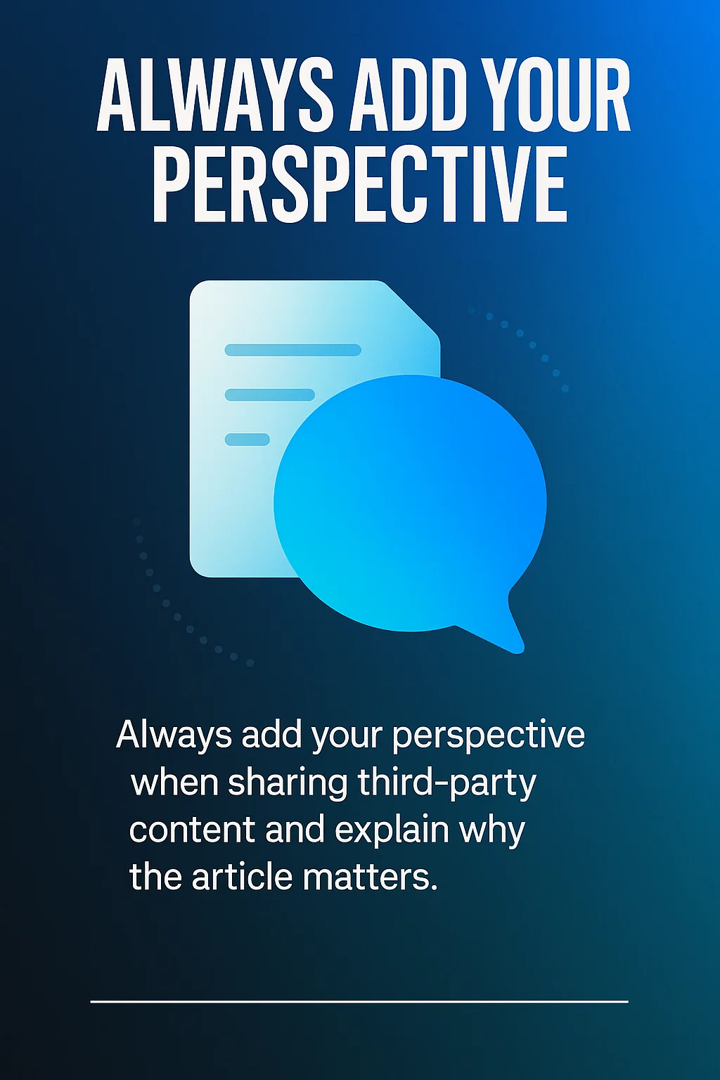 Always Add Your Perspective