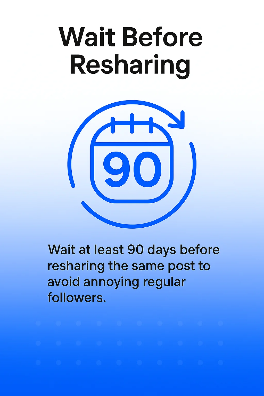 Wait Before Resharing