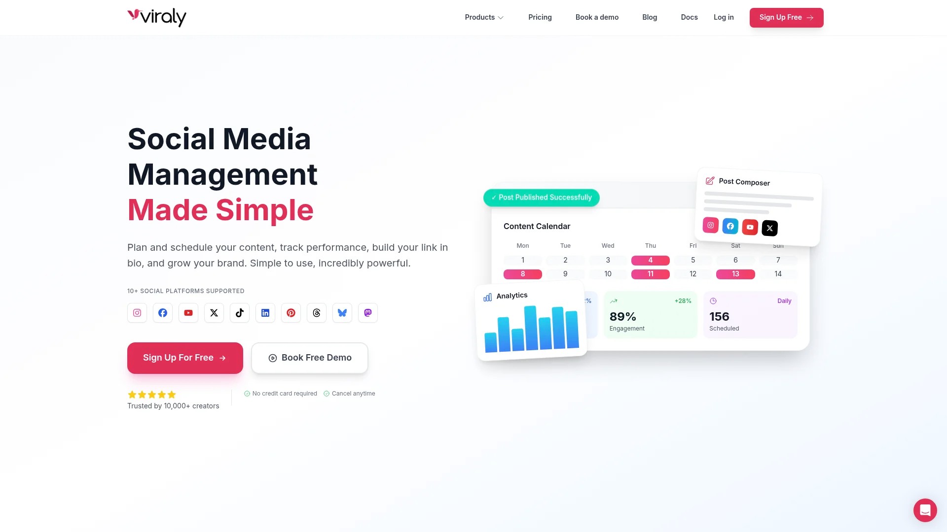 Screenshot of https://viraly.io