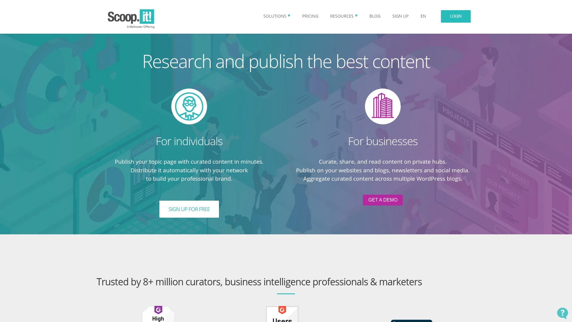 Screenshot of https://www.scoop.it