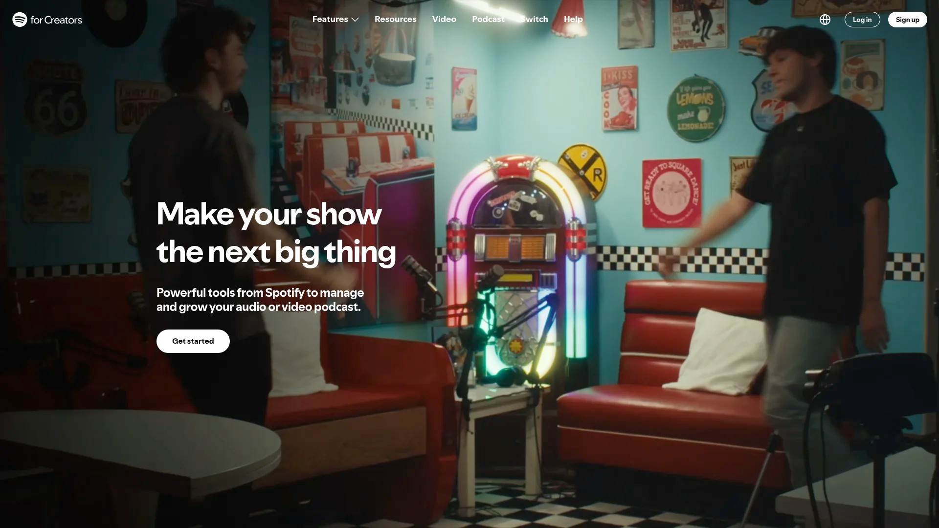 Screenshot of https://www.anchor.fm