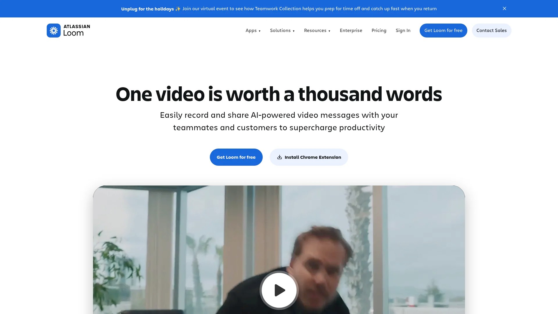 Screenshot of https://www.loom.com