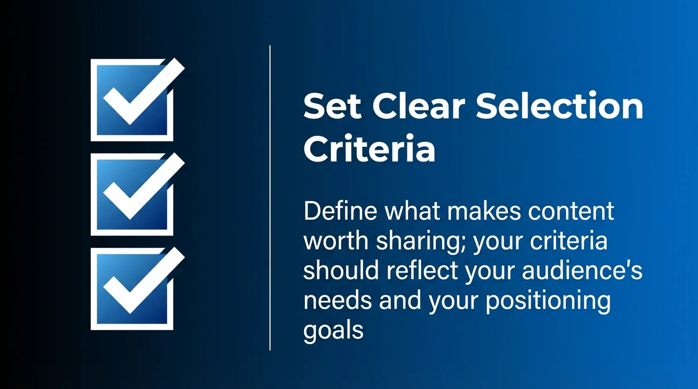 Set Clear Selection Criteria