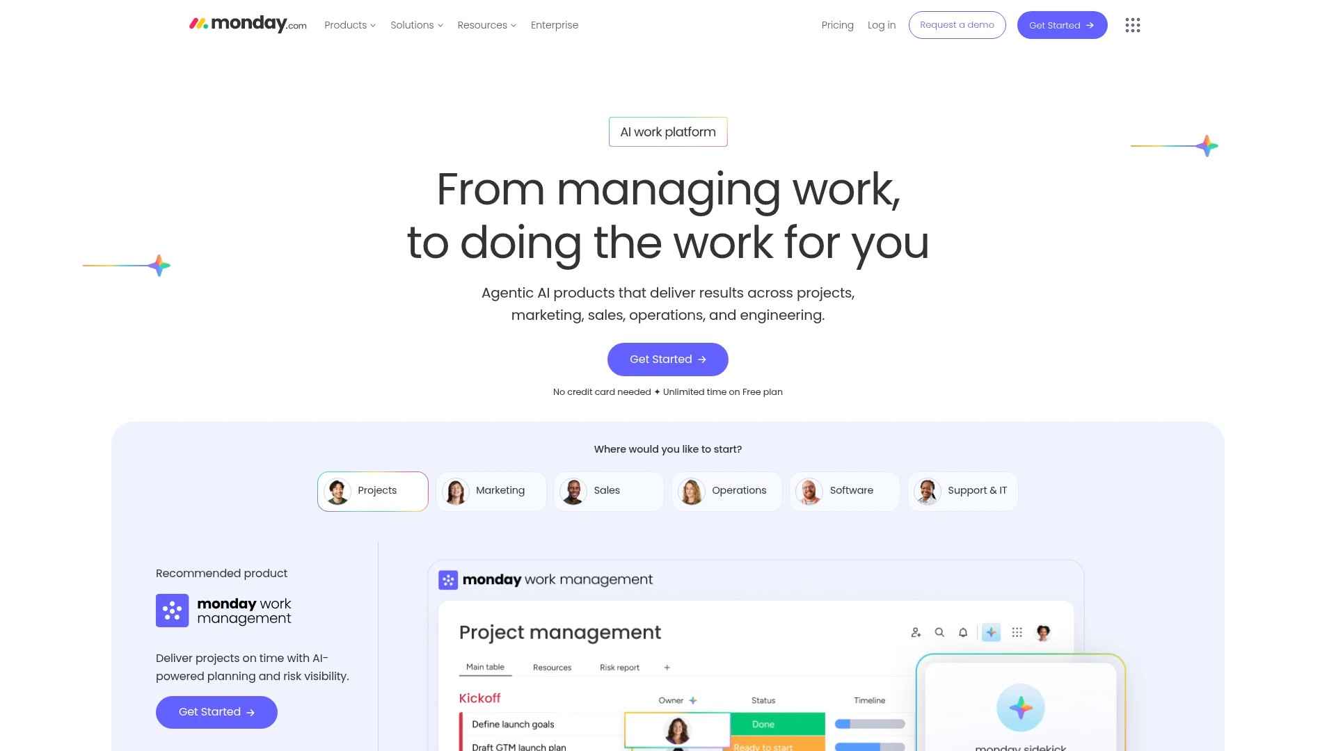 Screenshot of https://monday.com
