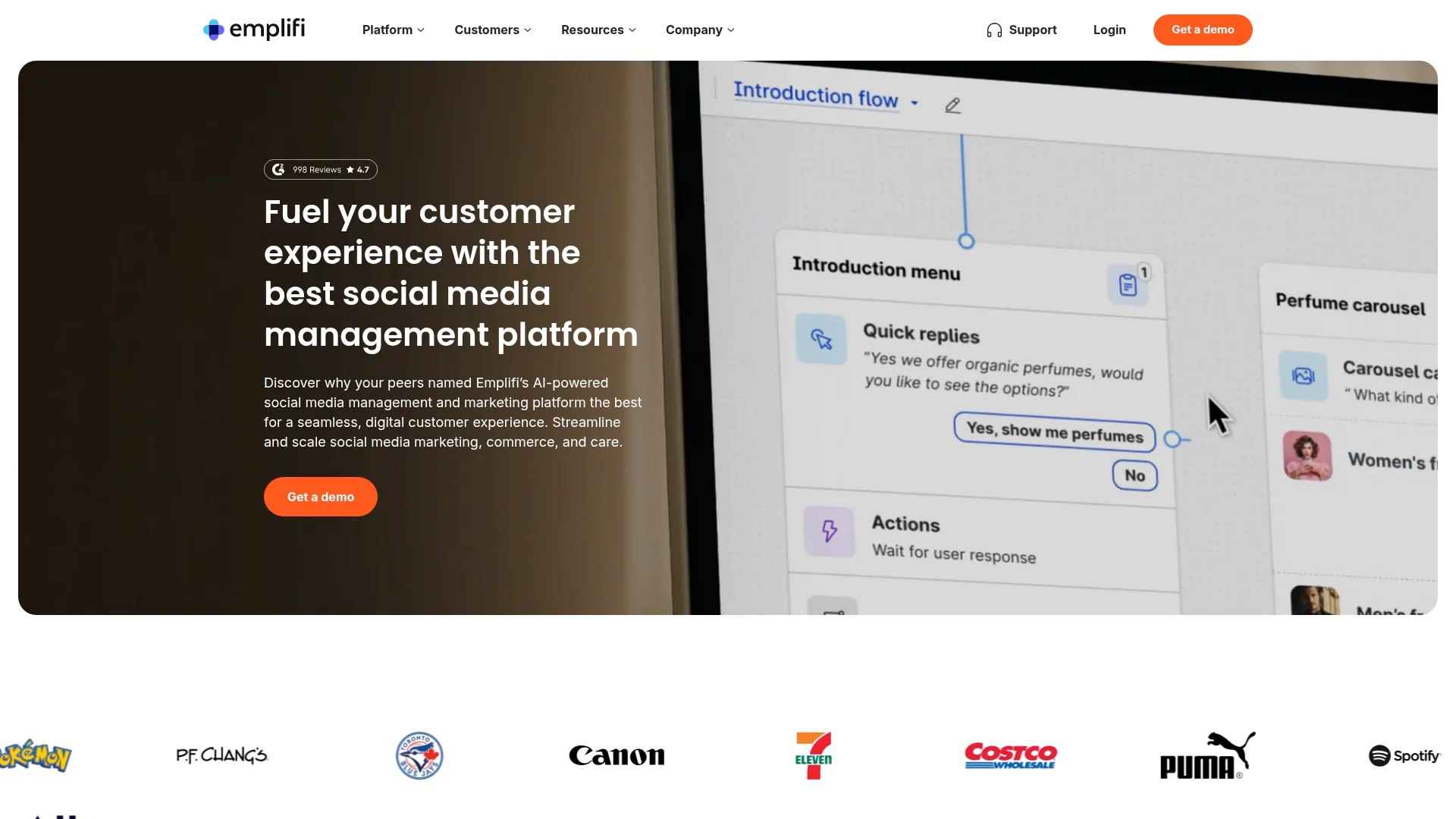 Screenshot of https://pixlee.com