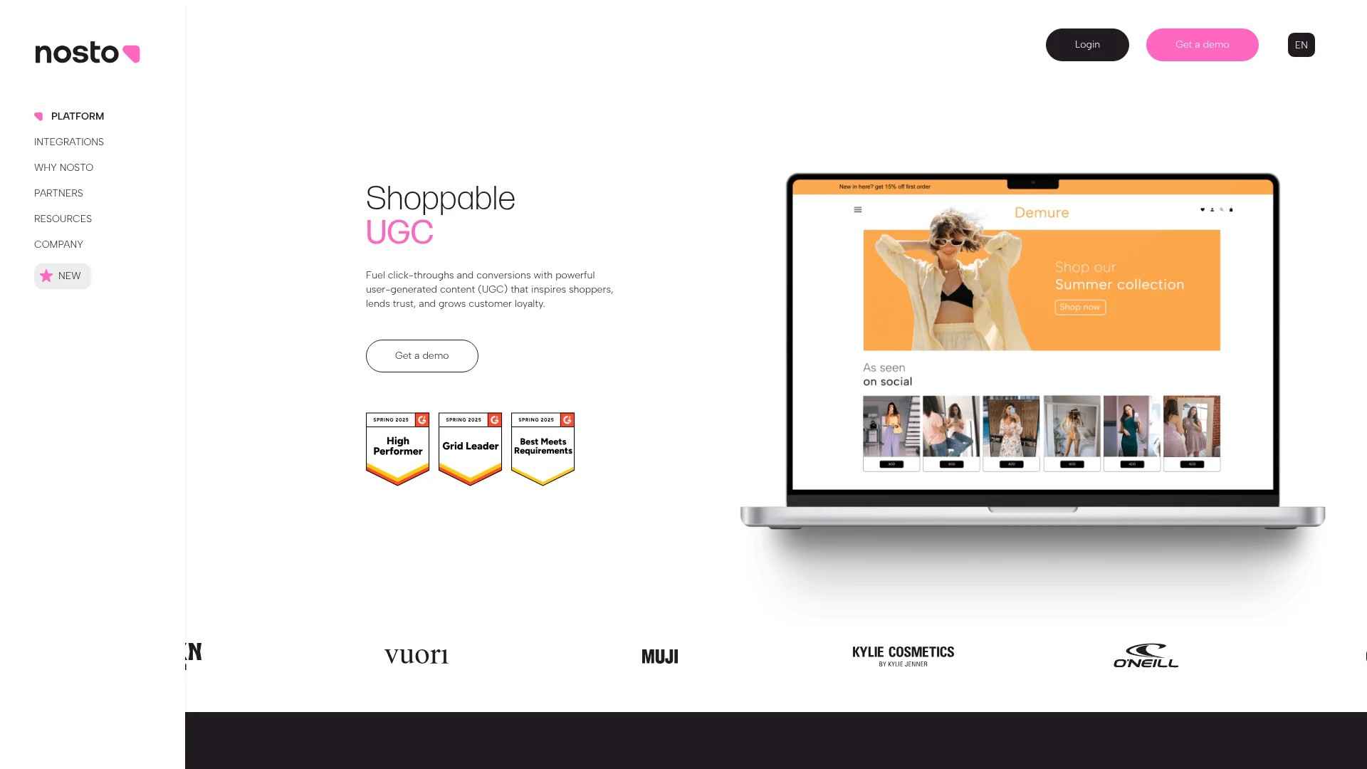 Screenshot of https://stackla.com