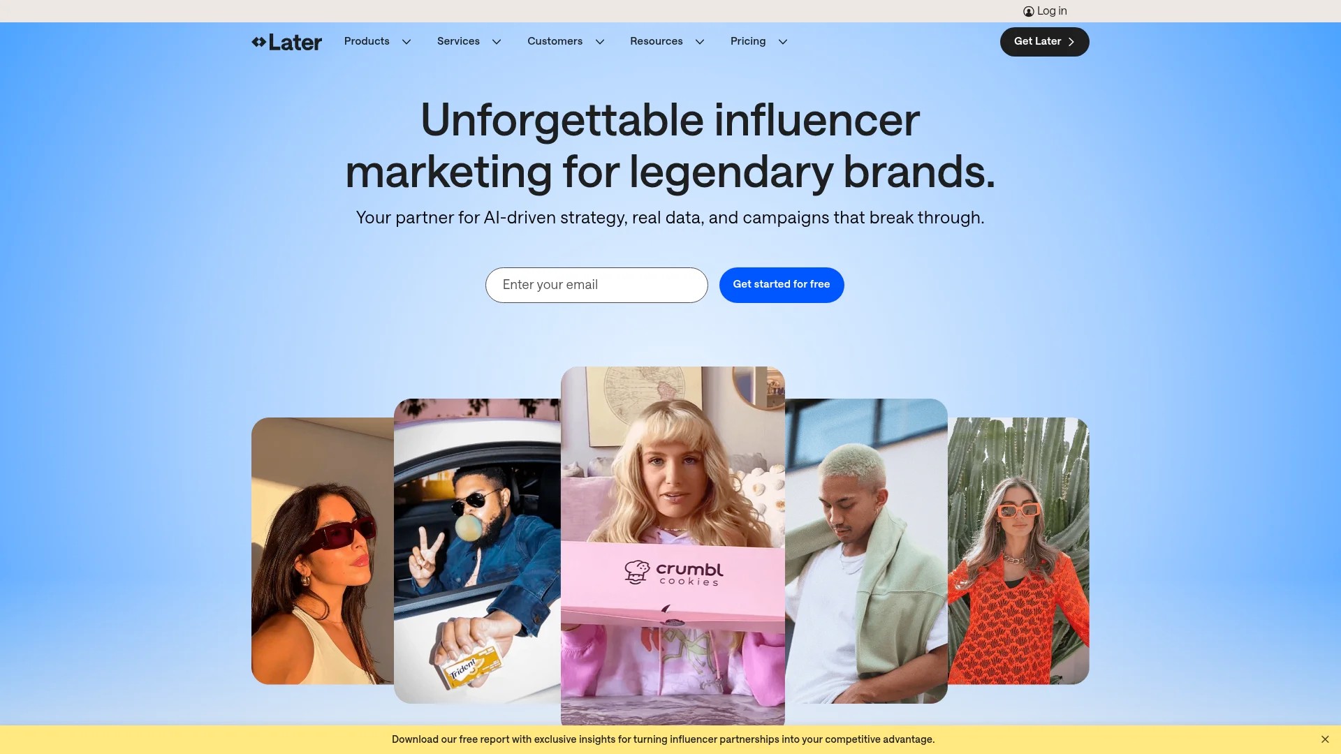 Screenshot of https://later.com