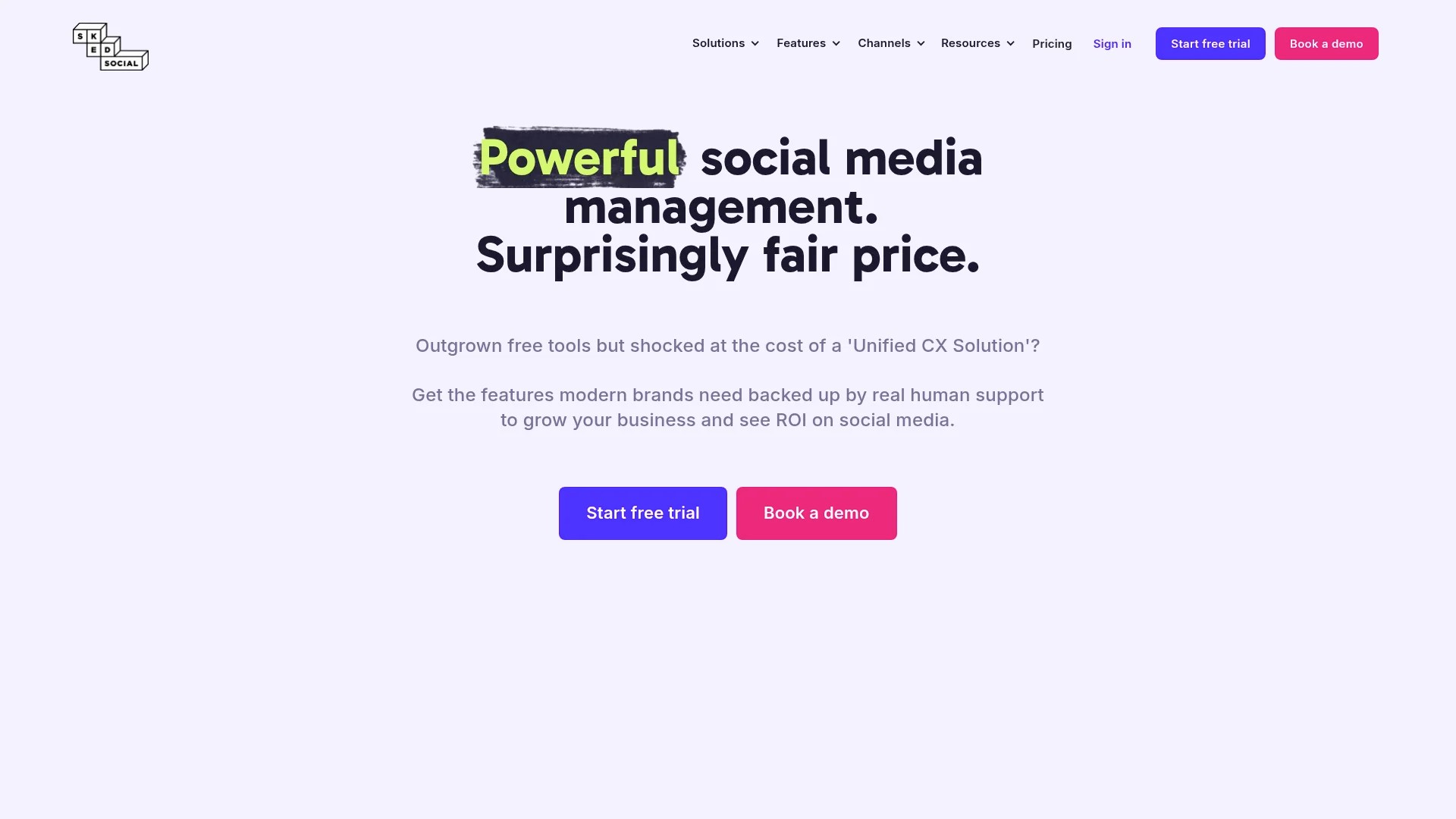 Screenshot of https://skedsocial.com