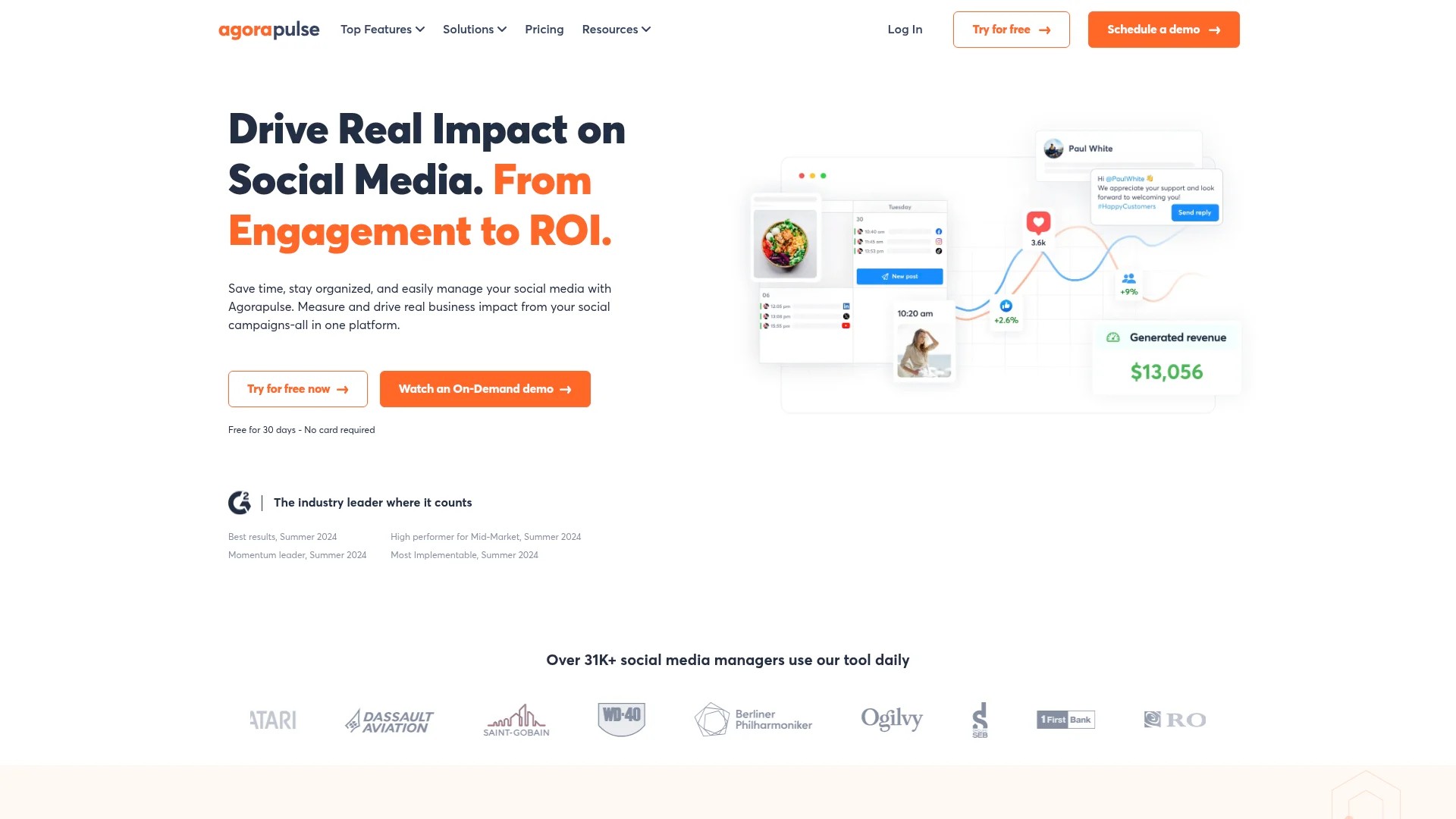 Screenshot of https://www.agorapulse.com