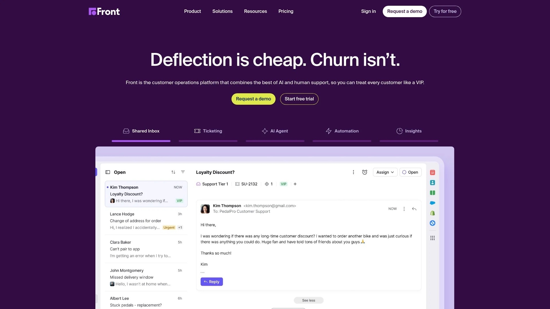 Screenshot of https://www.front.com