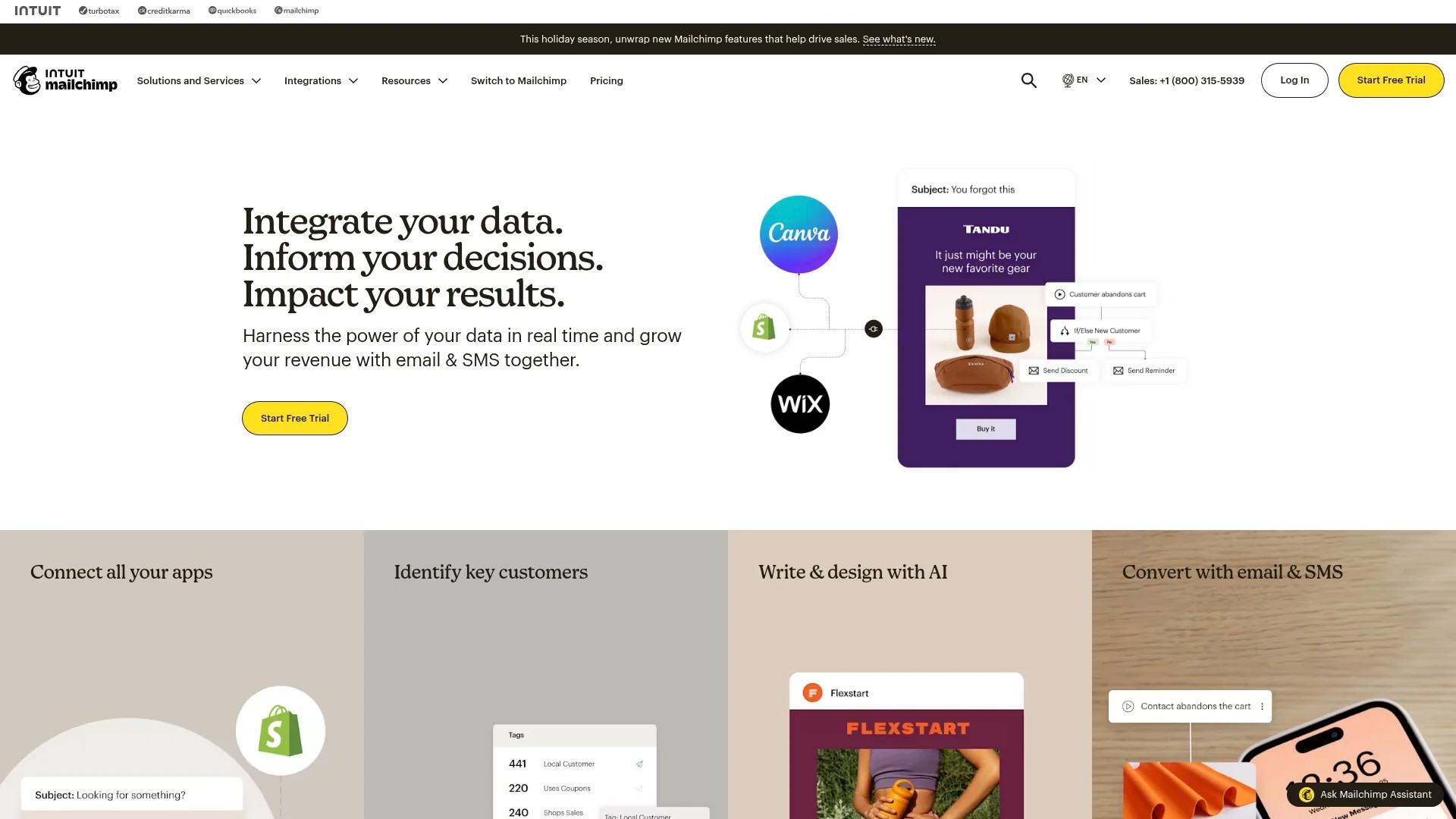 Screenshot of https://www.mailchimp.com