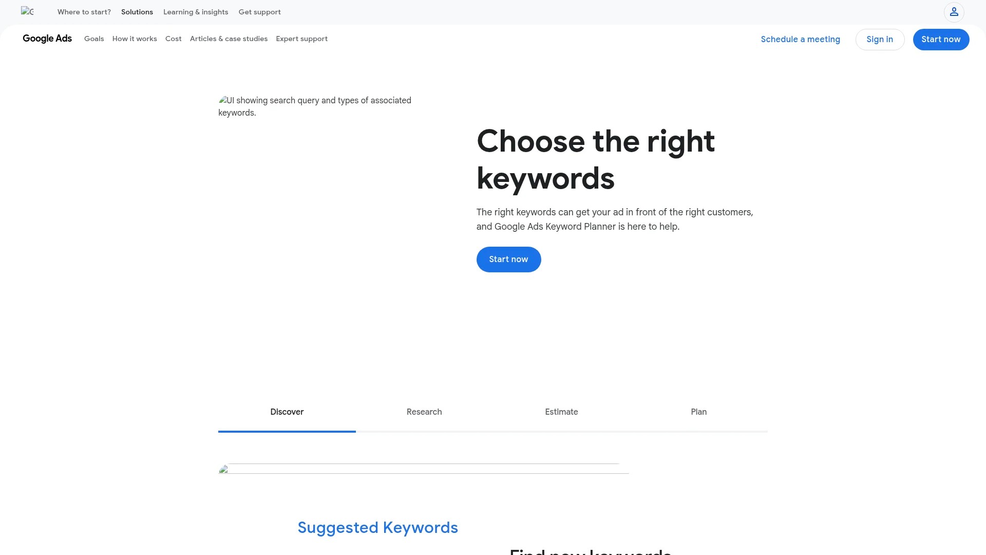 Screenshot of https://ads.google.com/home/tools/keyword-planner/