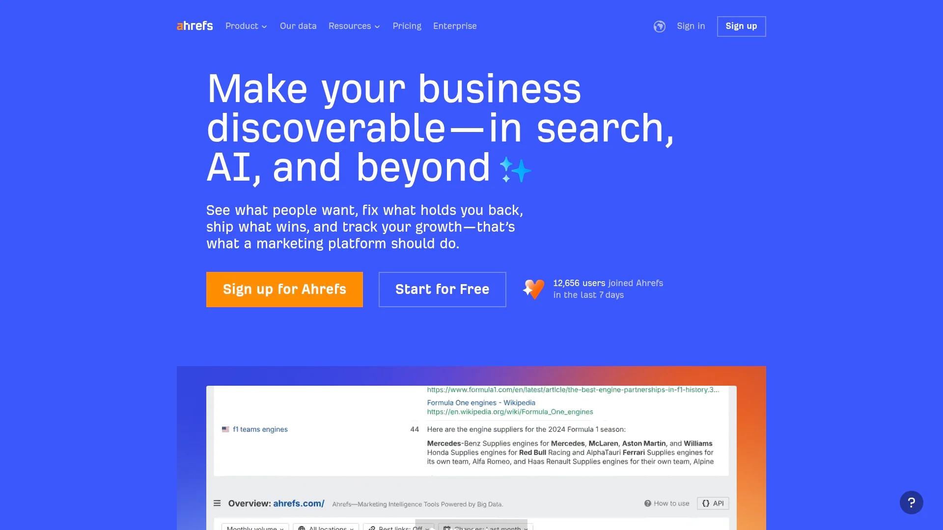 Screenshot of https://ahrefs.com