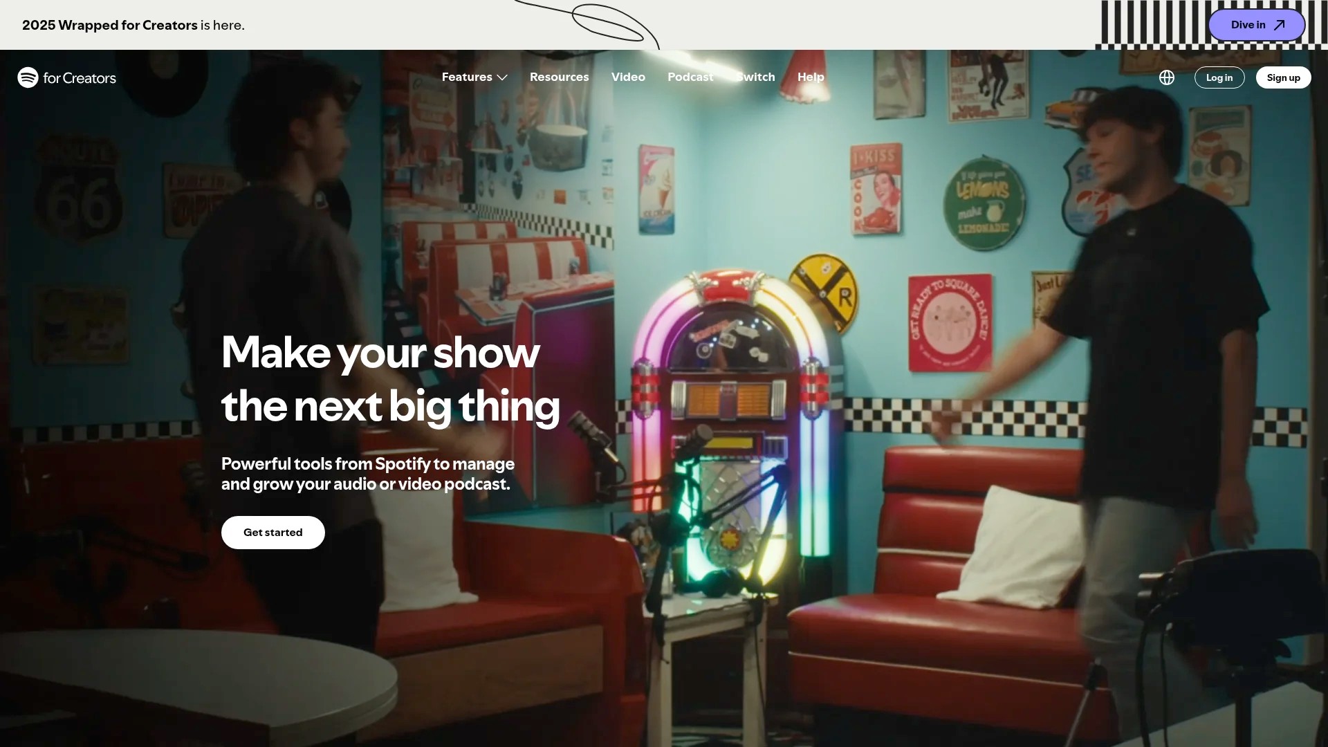 Screenshot of https://anchor.fm