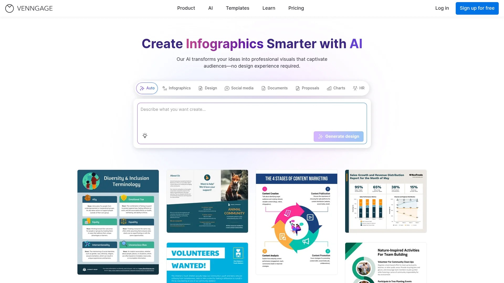 Screenshot of https://www.venngage.com