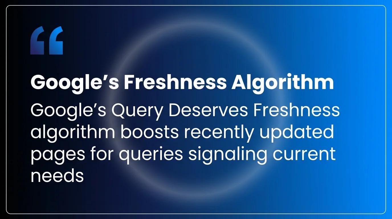 Google's Freshness Algorithm