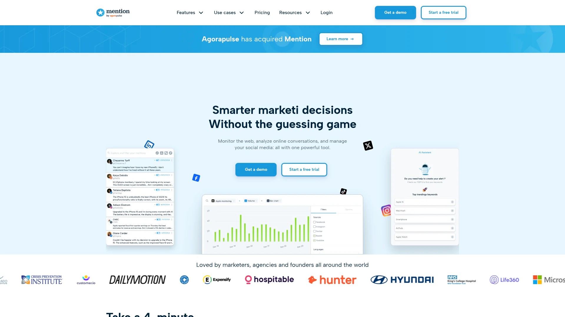 Screenshot of https://mention.com