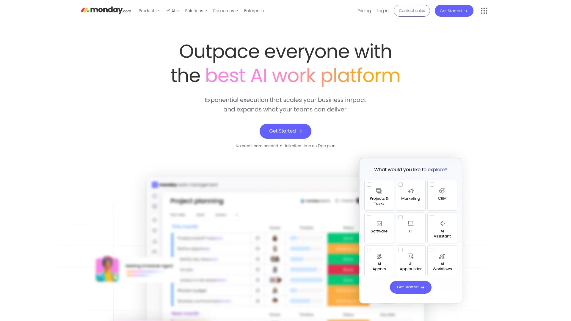 Screenshot of https://monday.com
