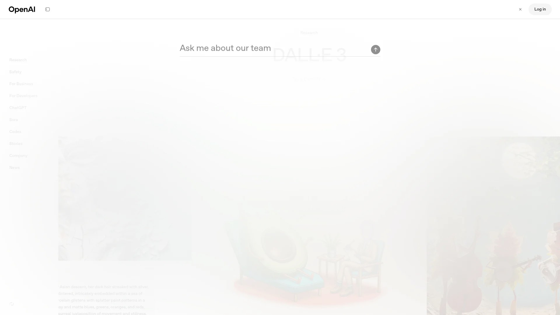 Screenshot of https://openai.com/dall-e