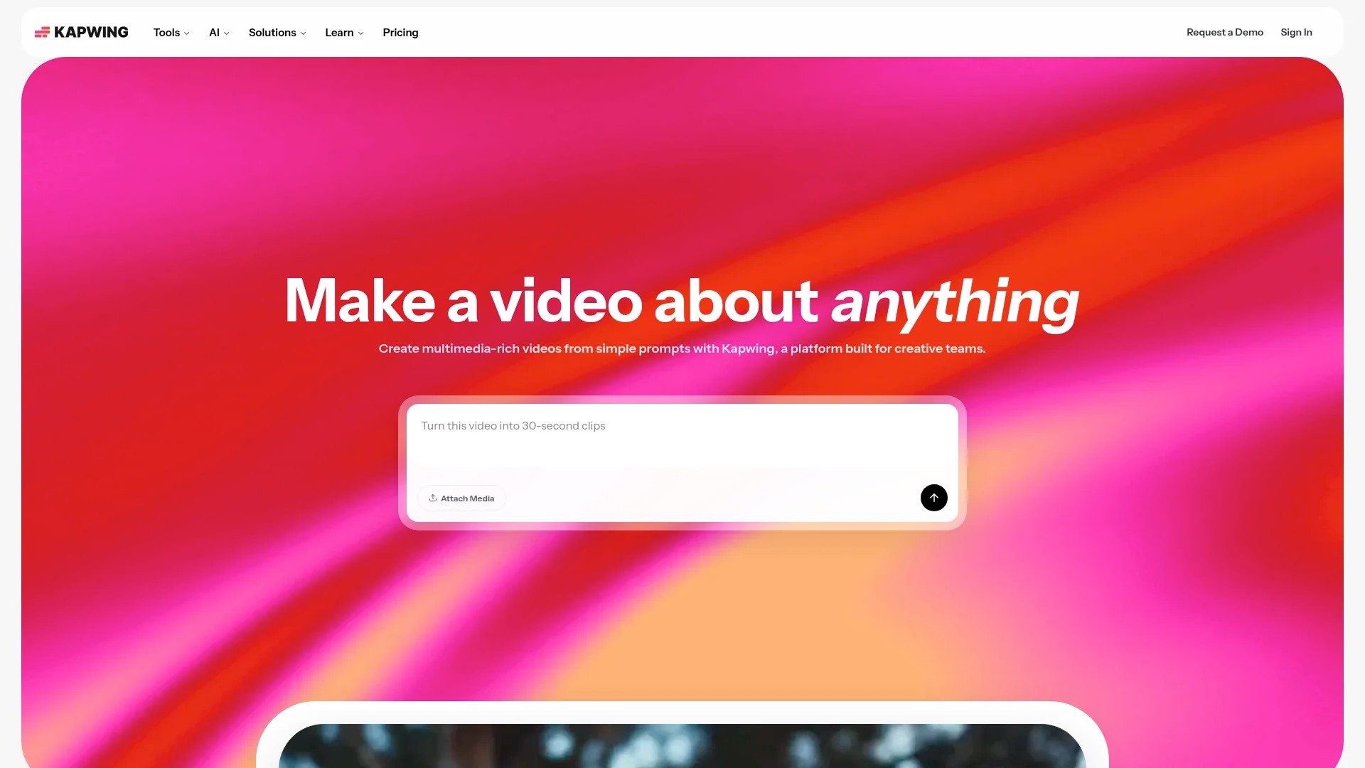 Screenshot of https://www.kapwing.com